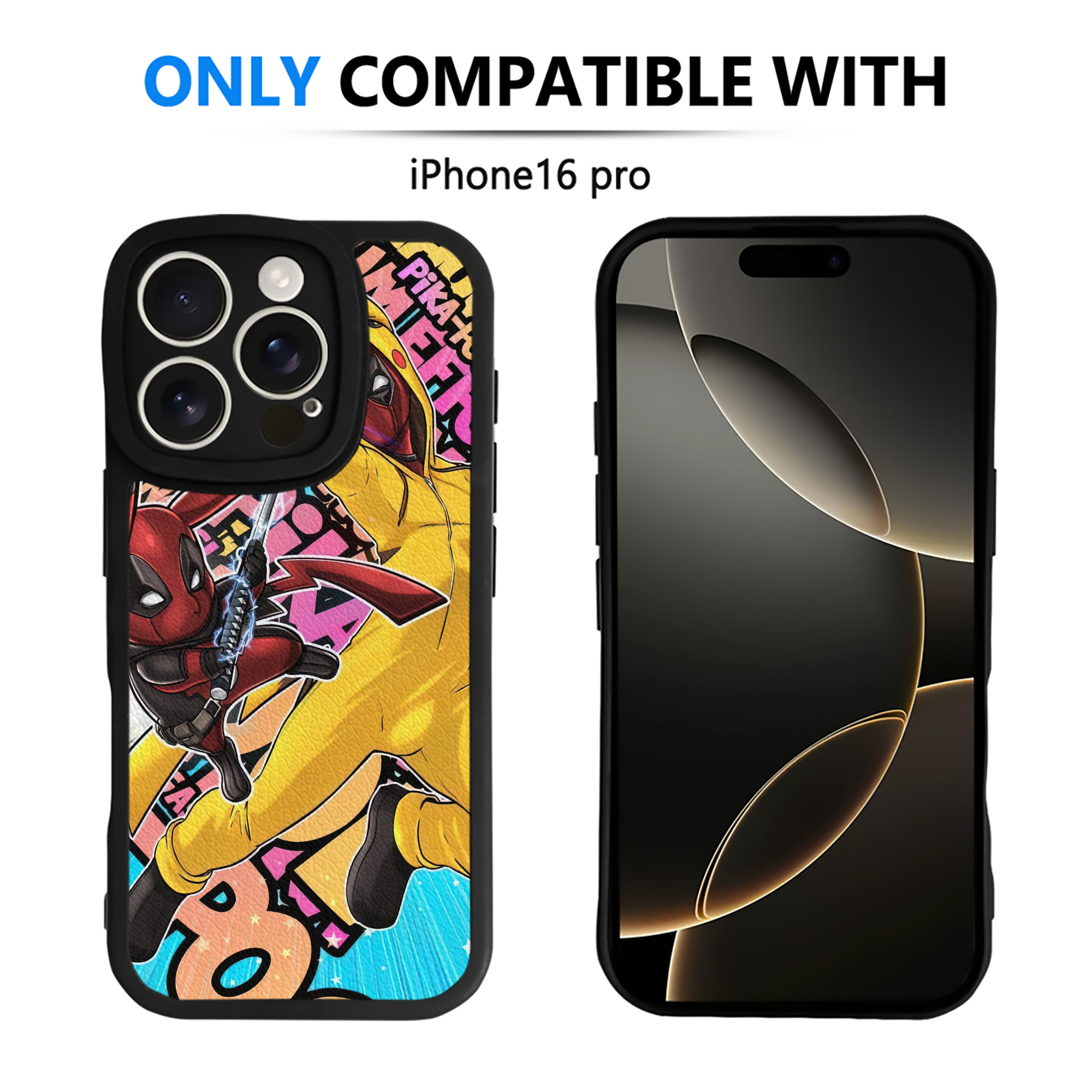 （画像用） Deadpool デッドプール 【iPhone 16シリーズ対応】シリコンスマホケース（レザー調） 材質：シリコン